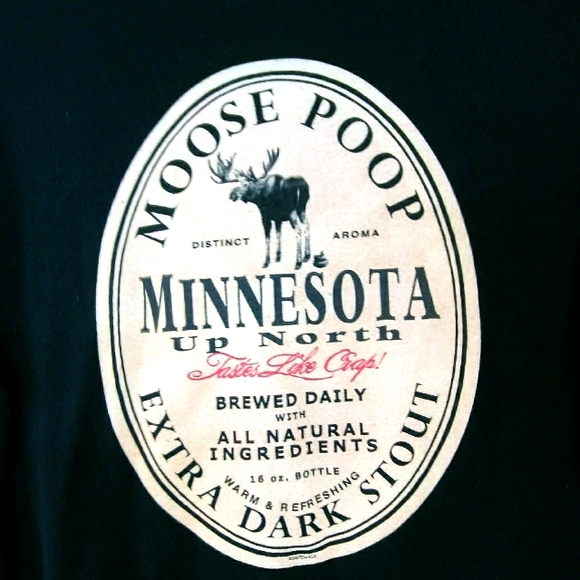 "Moose Poop Beer" Minnesota Pub Shirt - Picture 3 of 3